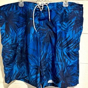 St John’s Bay men’s blue swim trunks tie waist